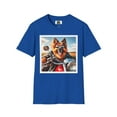 thumbnail image 3 of German Shepherd "Motorcycle!" Unisex Softstyle T-Shirt, 3 of 10