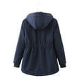thumbnail image 3 of Feimerou Parkas for Women Winter Fleece Lined Thicken Warm Coats Hooded Zip Up Drawstring Windproof Faux Lamb Wool Jackets Flash Deals, 3 of 5