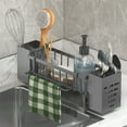 thumbnail image 4 of Hauiodp Kitchen Caddy Sink Organizer, Sponge Holder with Dish Brush Holder, Sponge Caddy, Stainless Steel Kitchen Sink Accessories, Kitchen Countertop Organizers and Storage Essentials, 4 of 6