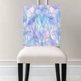 thumbnail image 3 of Abstract Art Gradient Stained Glass Fragments Modern Chair Covers Set of 6 Chair Back Covers Stretch Removable Washable Chairs Slipcovers Chair Protector for Dining Room Kitchen Party Decor, 3 of 5
