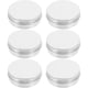 thumbnail image 3 of 6 uds pequeñas latas redondas de aluminio con tapas de tornillo para barras de loción bálsamo para barba manualidades DIY recipientes metálicos herméticos para viajes y almacenamiento, 3 of 8