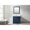 thumbnail image 4 of Milano 36" Single Sink Bathroom Vanity Set in Blue with Carrara Marble and Sink, 4 of 14