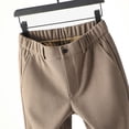 thumbnail image 4 of RYDCOT Winter Golf Pants for Men Fleece Lined Work Business Casual Straight Leg High Waist Dress Stretch Warm Trousers with Pockets Khaki, 4 of 9