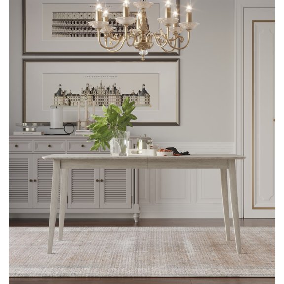 Home Design Easton Dining Table, Mid-century style, Rectangular table, Curved-back padded chairs, Comfortable seating, Durable design, Antique Gray