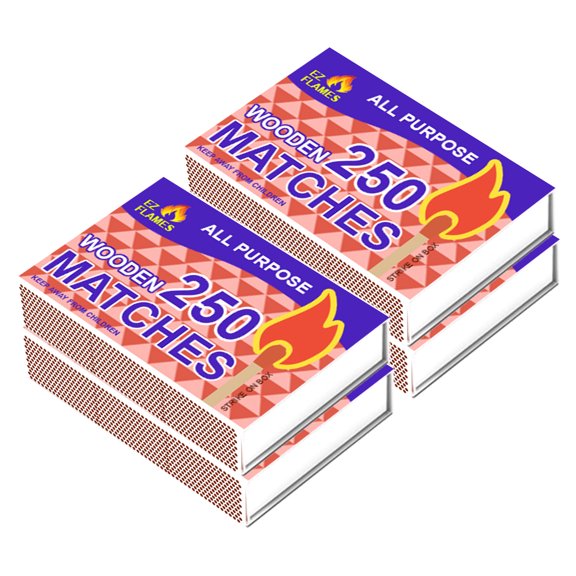 Ez Flames 250 Wooden Matches (4pk)