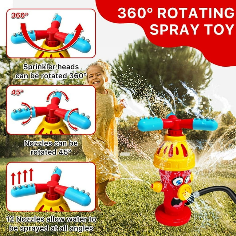 Water Sprinklers Outdoor Toy for Kids, Fire Hydrant Toddler Play