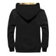 thumbnail image 3 of Men's Solid Color Flag Print Jacket Men's Spring And Autumn Casual Trend Zipper Hooded Jacket 3XL, 3 of 3