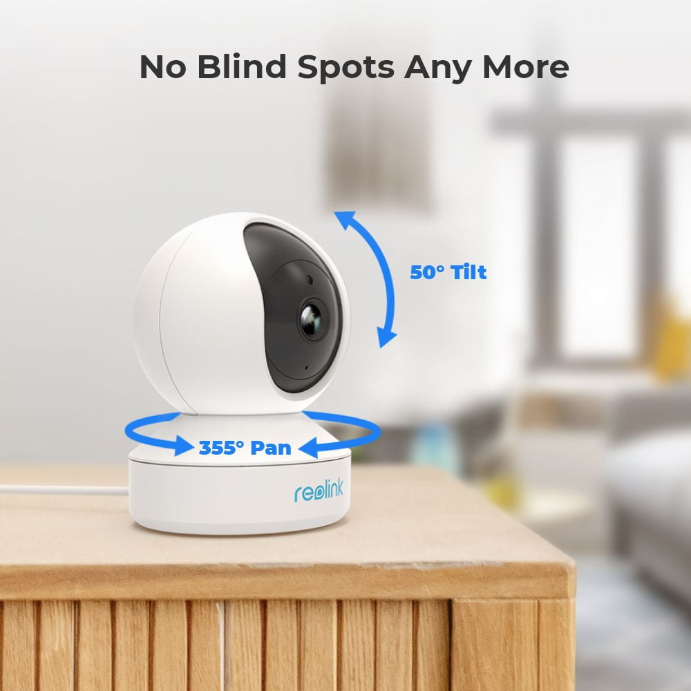 Reolink E1 4MP Pan & Tilt Indoor DC Wi-Fi Security Camera with 360° Coverage, Crying Detection, Smart Auto-Tracking & Two-Way Audio