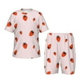 thumbnail image 1 of Balery Strawberry Conjunto de Pijama Infantil de Manga Corta con Estampado – Ropa de Dormir de Algodón Suave-3X-Large, 1 of 6