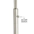 thumbnail image 5 of Pacific Coast Lighting Mid Century Modern 72" Tall Standing Floor Lamp Large Arc 3-Light Silver Metal Nickel Finish Black Shade, 5 of 9