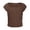 Brown, variant on Girls Ribbed Knit Square Neck Crop Top Short Sleeve Raglan Tee Casual Basic Shirt for Toddler & Youth Size:4-5 Years