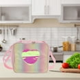 thumbnail image 3 of Unique Bargains 1 Pc Portable Heart Pattern Lunch Bag Pink, 3 of 5