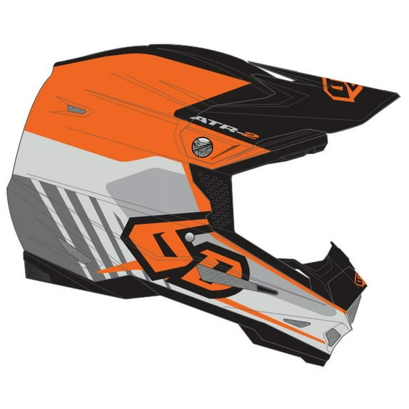 6D ATR-2Y Youth Target Helmet - Neon Orange - YLG