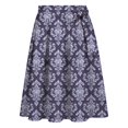thumbnail image 4 of Jane Wardrobe Adjustable Side Tie Damask Print Flared Mini Apron Skirt Women Silky Satin Oktoberfest Bottom 1PC S-M-L, 4 of 4