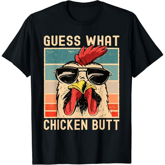 Chicken Meme Design Vintage Guess What Chicken Butt Classic T-shirt