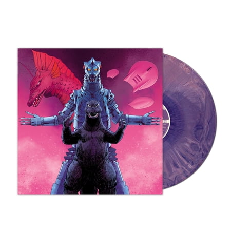 Godzilla Terror of Mechagodzilla 1975 Soundtrack Purple White Swirl LP Vinyl