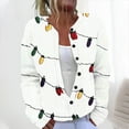 thumbnail image 2 of Rutainlusire Womens Trendy Casual Christmas Printed Comfy Cardigan Jackets 2025 Women's Casual Christmas Vintage Print Long Sleeve Cardigan Button Up Top Coat, 2 of 5