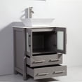 thumbnail image 5 of 30 in. bathroom vanity in Light Grey with matching mirror-Color:Light Grey,Material:Solid Oak Wood, 5 of 9