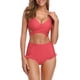 thumbnail image 1 of Mujeres de Empuje-up Vendaje Halter Fruncido de Alta Cintura Fondos Bikini Trajes de baño Rojo - B M Rojo - B M Xishao ropa, 1 of 2