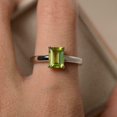 thumbnail image 2 of Bague en Grappe PeridotStone 7 Cararts Fait Main Certifiée Sterling Argent 925 US10, 2 of 4