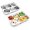 2, variant on 4 Pack Stainless Steel 5 Sections Divided Dinner Plates Unbreakable Metal Compartment Trays for Kids Toddlers Adults Portion Control Dishwasher Safe
