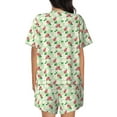 thumbnail image 3 of Picia Flower With Ladybug Pajamas Sets for Women Soft Short-Sleeved Pjs with Lounge Shorts Two Piece Sleepwear-XX-Large, 3 of 9
