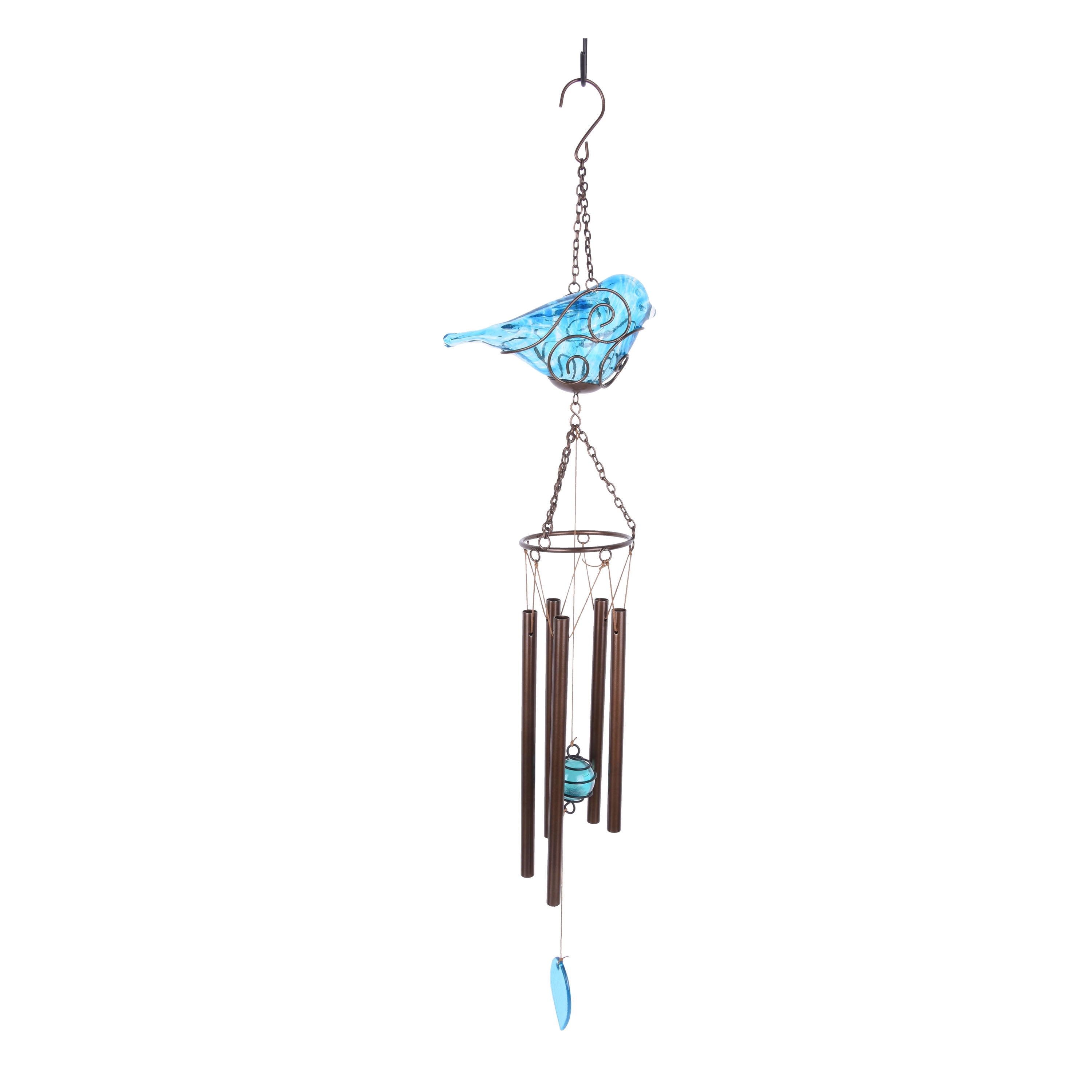 Mainstays Glass Bluebird Wind Chime
