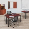 thumbnail image 2 of 42" x 24" Kee Mobile Training Wood Table- Mahogany/ Black, 2 of 5