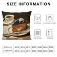 thumbnail image 6 of Acheng Coffee Pillow Covers Square Pillow Cushion Cases, Watercolor Coffee Cakes Pillow Cases Decorative Modern Abstract Vintage Pillowcase for Sofa Couch Car Throw Pillow Covers,2 Pcs White, 6 of 6