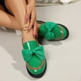 thumbnail image 4 of Xfvqtps Loafers for Women with Bow Color Blocking Thick Sole Patent Leather Slip on Office Work Business Dressy Casual Shoes, 4 of 9