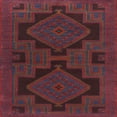 thumbnail image 1 of Ahgly Company Indoor Square Traditional Maroon Purple Persian Area Rugs, 4' Square, 1 of 6