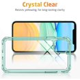 thumbnail image 4 of IBAOLEA Étui Air Armor Compatible avec iPhone 11 [Protection contre les Chutes de Qualité Militaire] [Absorbant les Chocs] [Anti-Jaunissement Dos Dur] [Résistant aux Rayures], 6.1 Pouces, Vert Menthe Clair, 4 of 7