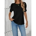 thumbnail image 2 of PRETTYGARDEN Women's Puff Short Sleeve Tops for Women Trendy Summer Casual Crewneck T Shirt Business Work Blouse, 2 of 7