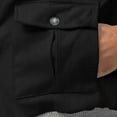 thumbnail image 4 of Maoxin Mens Jackets Men's British Solid Color Plus 350g Corduroy Long Sleeved Fashionable Jacket Workwear Stand Up Collar Jacket Jacket Black XL, 4 of 7