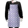thumbnail image 1 of Floral Kids Apron, Arts and Craft Theme Flower Pattern on Porcelain Inspired Texture Graphic Print, Boys Girls Apron Bib with Adjustable Ties for Cooking Baking Painting, White and Blue, by Ambesonne, 1 of 2