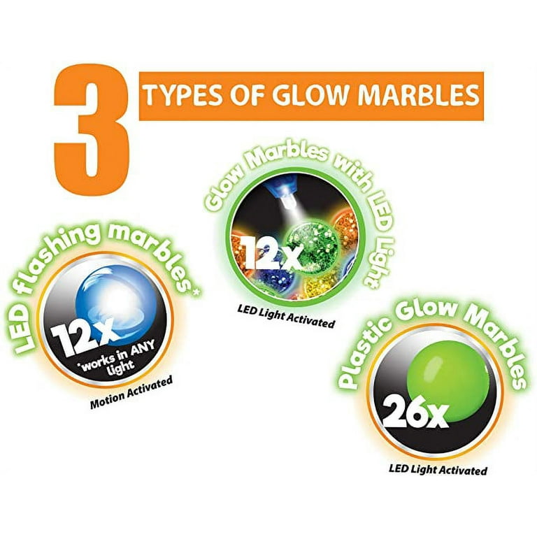 Marble Genius Glow Child Marble Run 50 Marbles 26 Plastic Glow