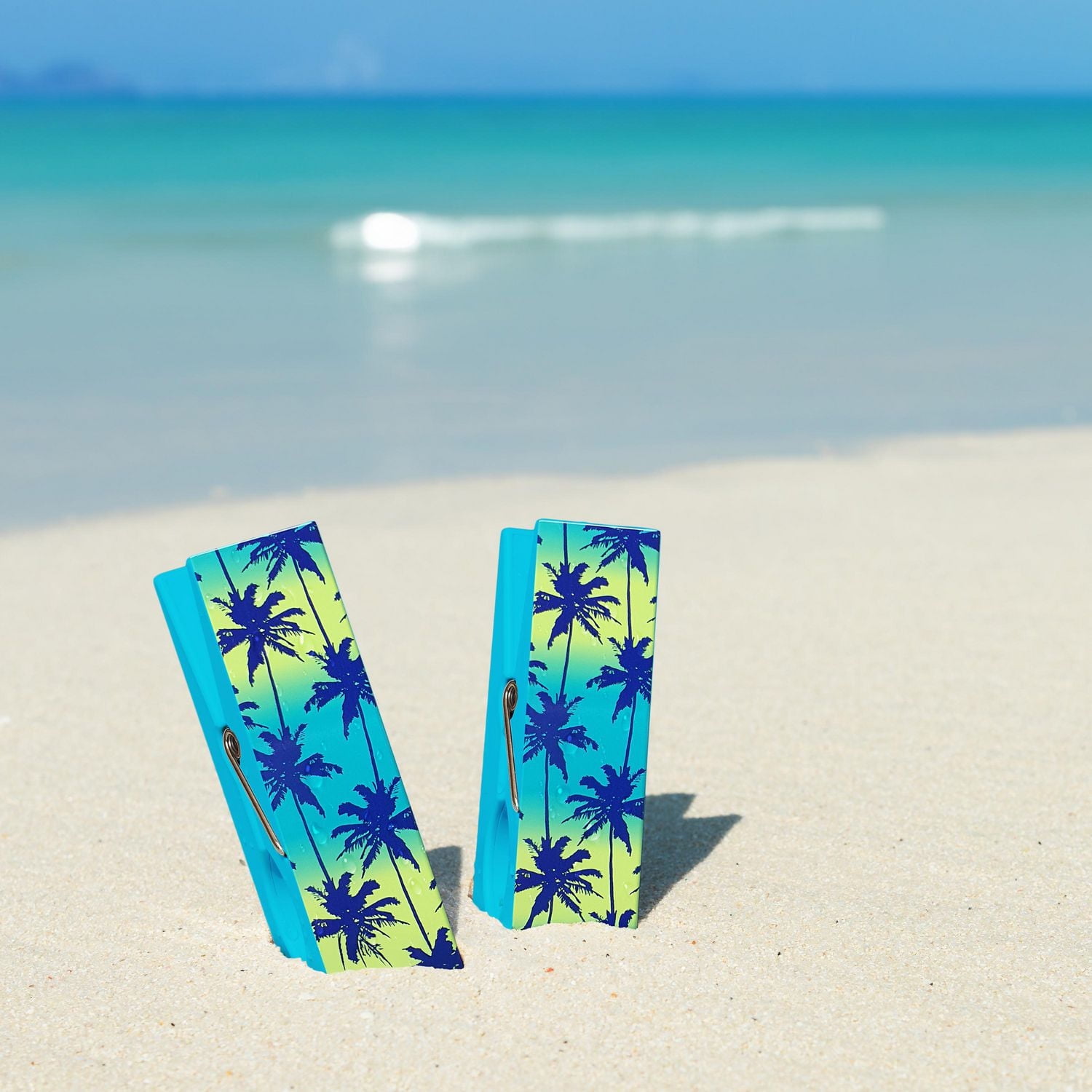 Pinces à serviettes de plage Mainstays - Palm Cool PALMIER FRAIS
