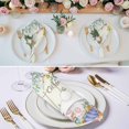thumbnail image 3 of Easter Cloth Napkins, Spring Rabbit Ears Foot Colorful Eggs Leaf Floral Washable and Reusable Dinner Napkins Set of 2, Table Napkin for Kitchen Party Birthday Wedding Hotel Housewarming 20"x20", 3 of 9
