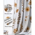 thumbnail image 6 of Brown Spring Floral Blackout Curtains 90 Inch Length 2 Panels Set for Living Room Bedroom, Flowers Botanical Elegant Pastoral Privacy Window Treatment Thermal Insulated Black Out Drapes 52"x90", 6 of 8
