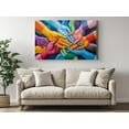 thumbnail image 2 of Colorful Unity Hands Art Canvas Print - Vibrant Connection Canvas - High-Quality Diversity Wall Decor - Handcrafted Inspirational Artwork - Gift for Social Awareness, 2 of 7
