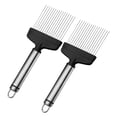 thumbnail image 2 of Stainless Steel Onion Slicer, Multifunctional Kitchen Onion Holder for Slicing, Large Onion Cutter Vegetable Chopper, Easy-Clean Kitchen Slicer Assistant with Neat Guide & Tenderizer, 2Pcs, 2 of 9