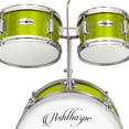 thumbnail image 4 of Ashthorpe 5-Piece Complete Junior Drum Set with Brass Cymbals and Drummer's Throne - Green, 4 of 7