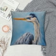 thumbnail image 2 of Chilfamy Detailed Bird Long Neck Blue Background Pillow Covers for Couch Sofa Indoor Outdoor Aesthetic Decorative Home Decor 1PC 24x24in, 2 of 5