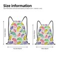 thumbnail image 4 of Drawstring Backpack - Cute Chameleons Splash Proof Small Drawstring Gym Bag for Women Men, Cinch Sports String Bag Backpack for Travel Swimming Beach, 4 of 8