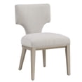thumbnail image 2 of Benjara Kyna 21" Side Dining Chair Set of 2- Curved Backrest- Champagne Linen, 2 of 6