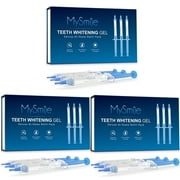 MySmile 9pc x 3ml Teeth Whitening Gel Refill Pack Tooth Whitener 10min Result Non Sensitive Teeth Whitening Gel, Mint Flavor