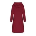 thumbnail image 5 of Miqool Oversized Hoodie Dress for Womens Hoodies Pullover Long Sleeve Midi Sweatshirt Dresses Casual Fall Winter Lounge Dress with Pocket, 5 of 7