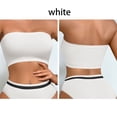 thumbnail image 6 of DDAPJ pyju Womens Strapless Bras Wireless Bandeau Bra Seamless Comfort Padded Tube Bra Supportive Bralette White L, 6 of 6