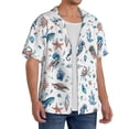 thumbnail image 4 of Vsdgher Undersea Animals Print Men's Wrinkle Free Untucked Cuban Shirt Business Casual Button Down Shirts Short Sleeve Shirt, 4 of 7