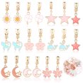 thumbnail image 1 of 10 pares de pendientes con clip para niñas, pendientes de joyería para niñas, pendientes sin perforaciones con forma de gato, ballena, flores, luna y estrellas, regalo de Navidad para, 1 of 5